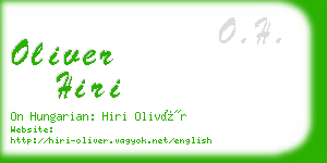 oliver hiri business card